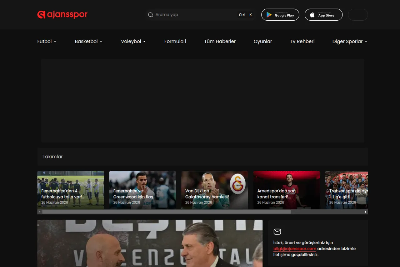 ajansspor.com web sitesi ekran görüntüsü - Spor - DA 61