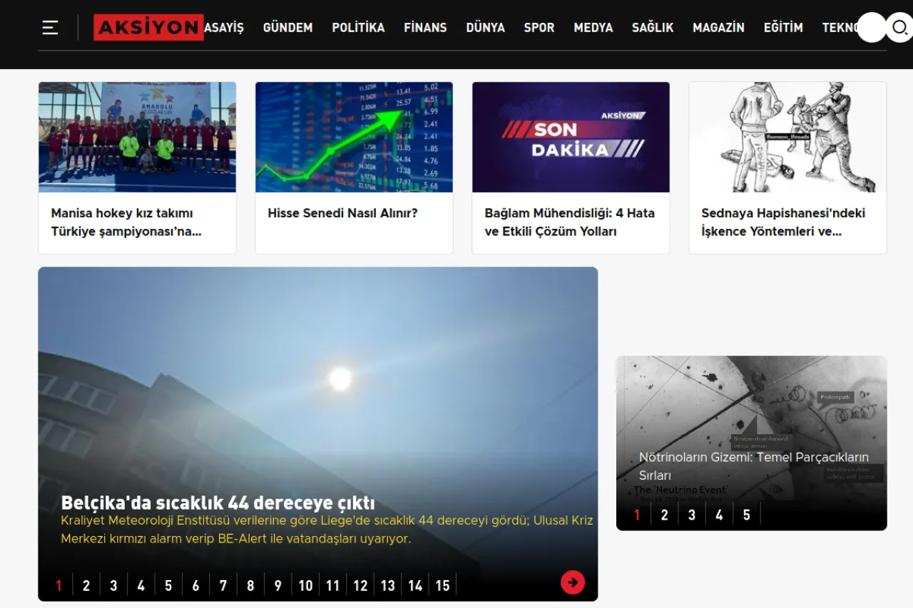aksiyon.com.tr web sitesi ekran görüntüsü - DA 40