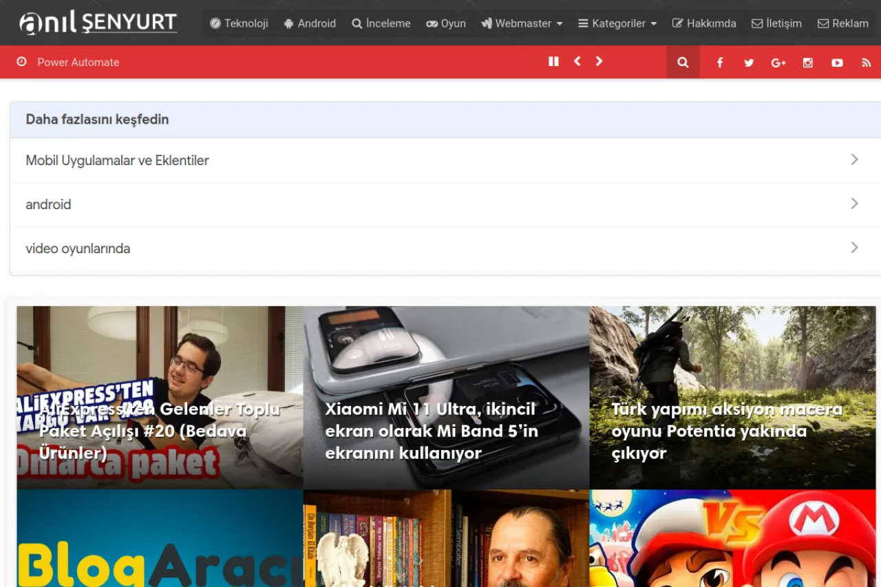 anilsenyurt.com.tr web sitesi ekran görüntüsü - DA 16