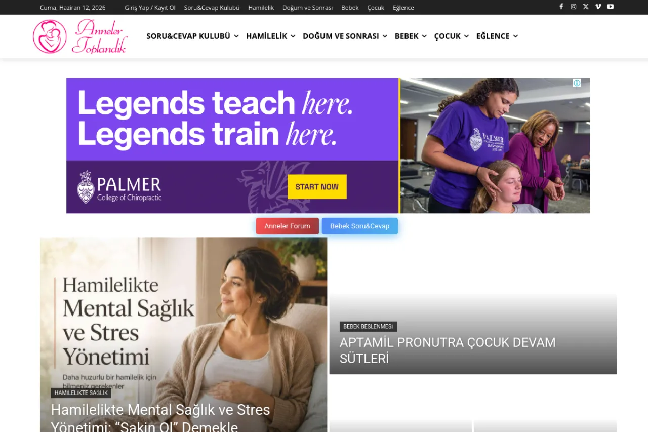 annelertoplandik.com web sitesi ekran görüntüsü - DA 50