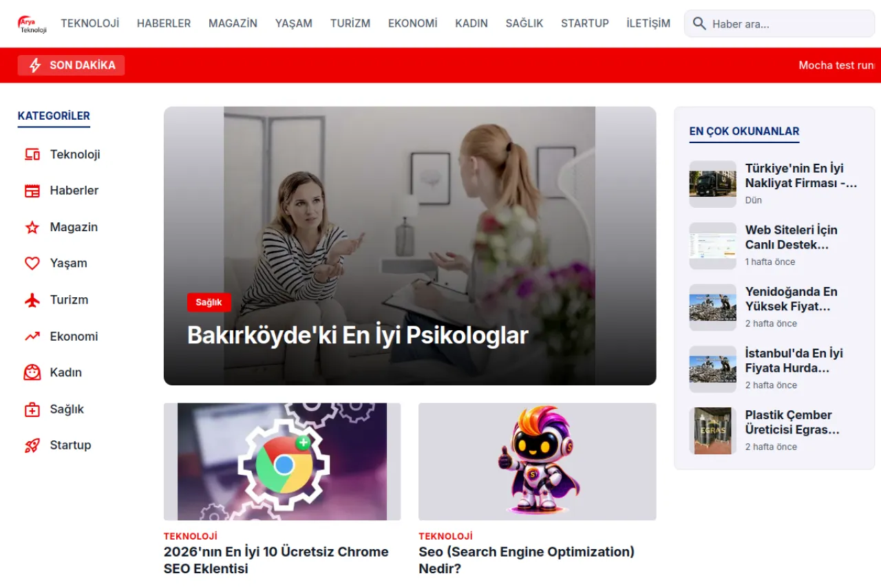 aryateknoloji.com web sitesi ekran görüntüsü - Teknoloji - DA 15