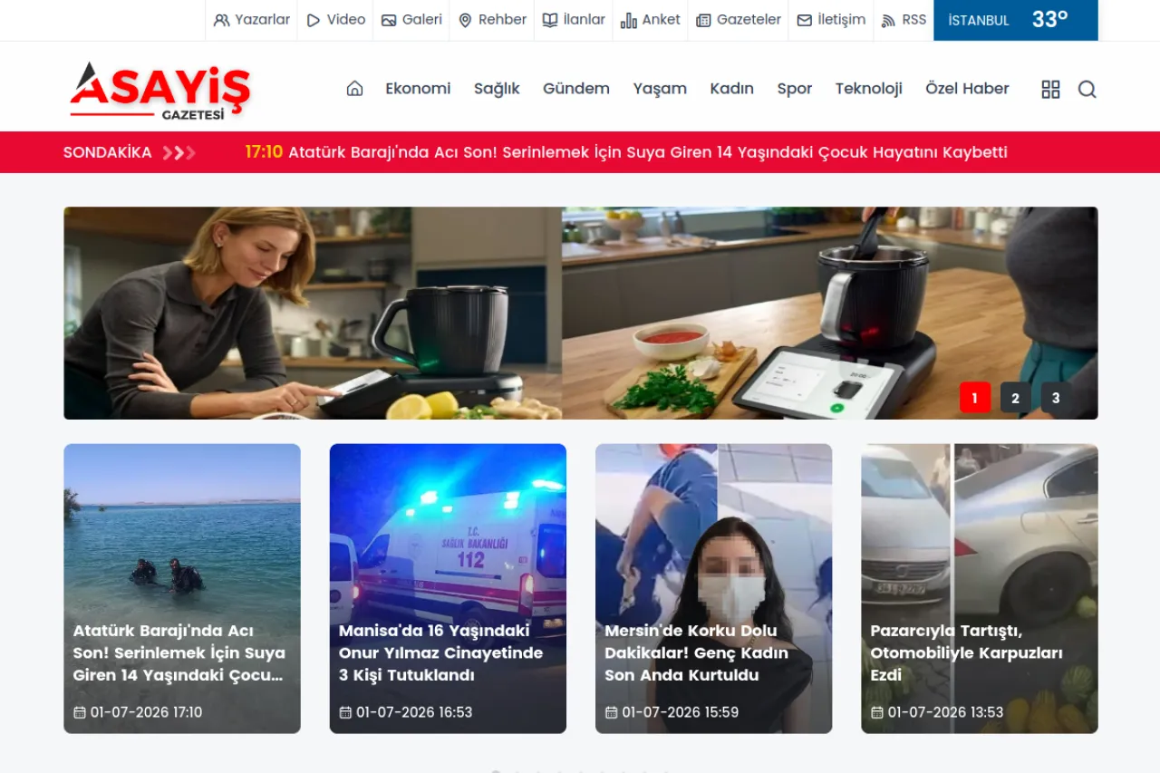 asayisgazetesi.com.tr web sitesi ekran görüntüsü - Haber - DA 22