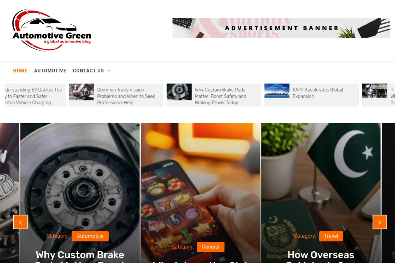 automotivegreen.com web sitesi ekran görüntüsü - Otomotiv - DA 54