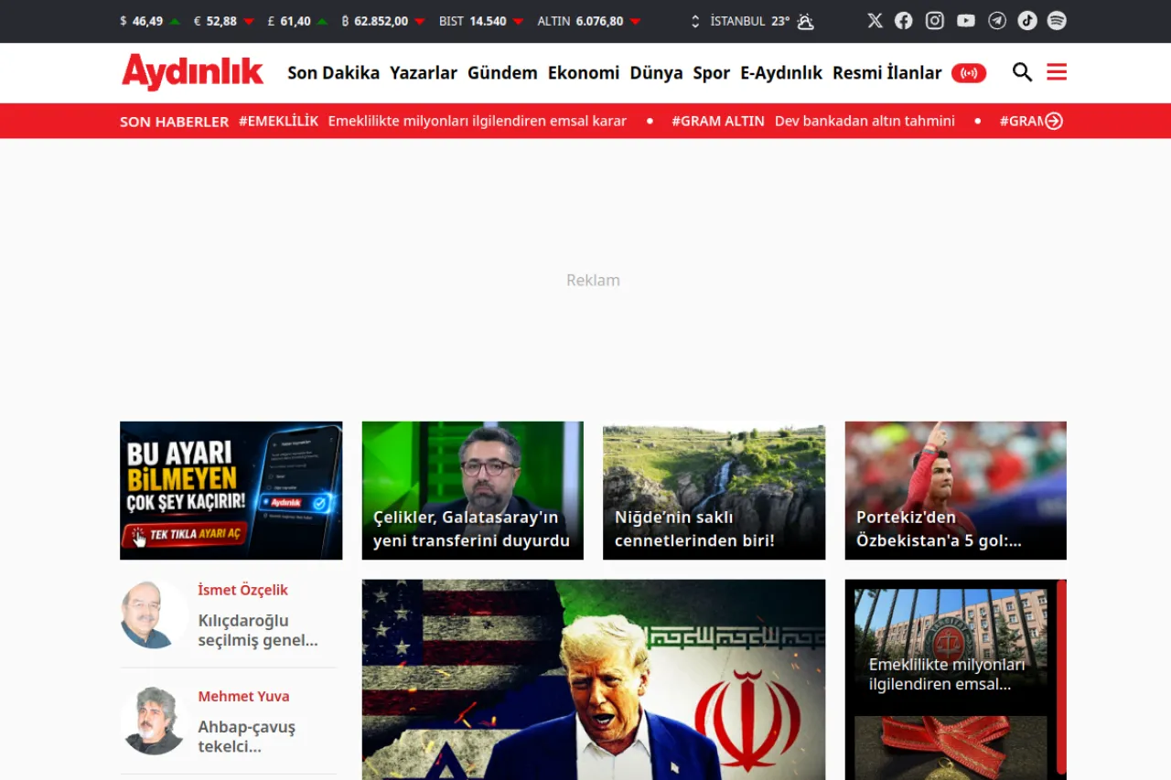 aydinlik.com.tr web sitesi ekran görüntüsü - DA 58