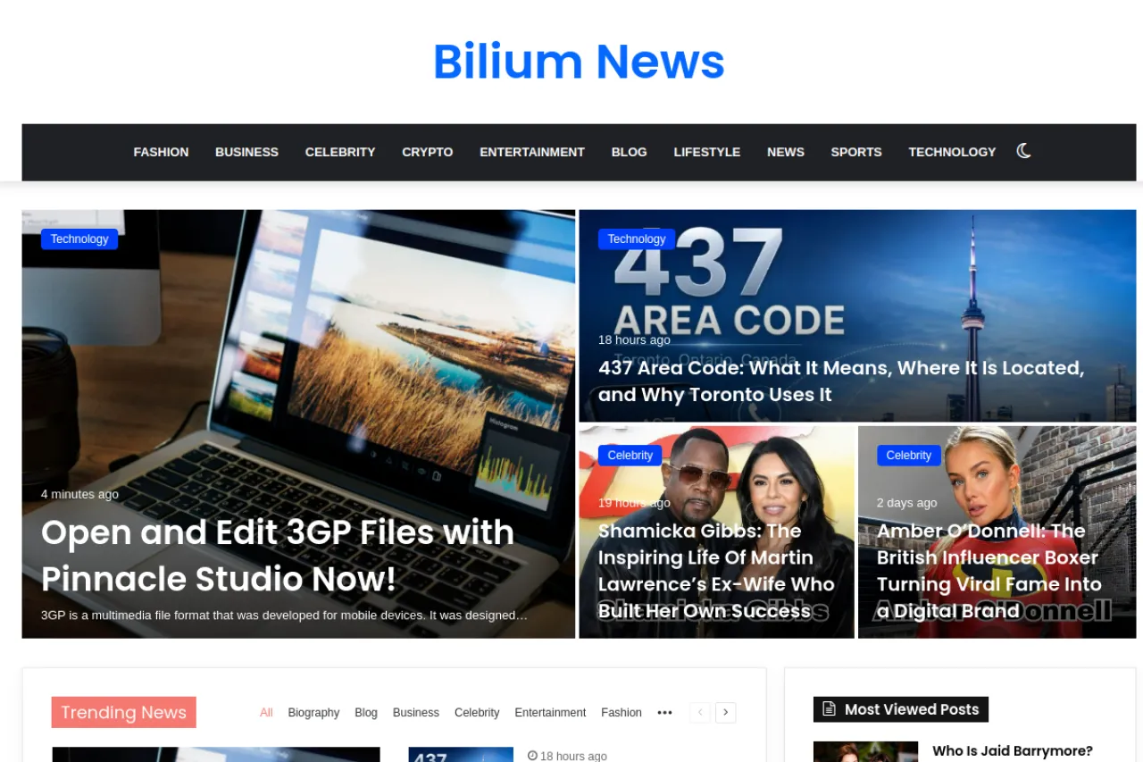 biliumnews.co.uk web sitesi ekran görüntüsü - Haber - DA 41