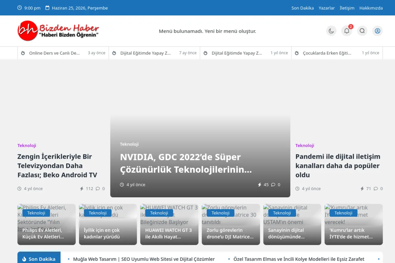 bizdenhaber.com web sitesi ekran görüntüsü - Haber - DA 37