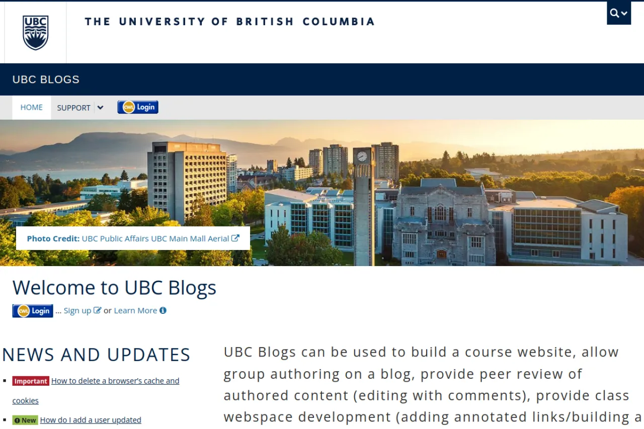 blogs.ubc.ca web sitesi ekran görüntüsü - Haber - DA 90