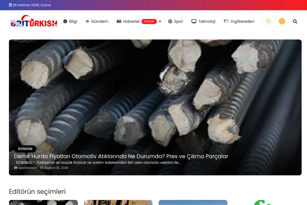 briturkish.com web sitesi ekran görüntüsü - DA 56
