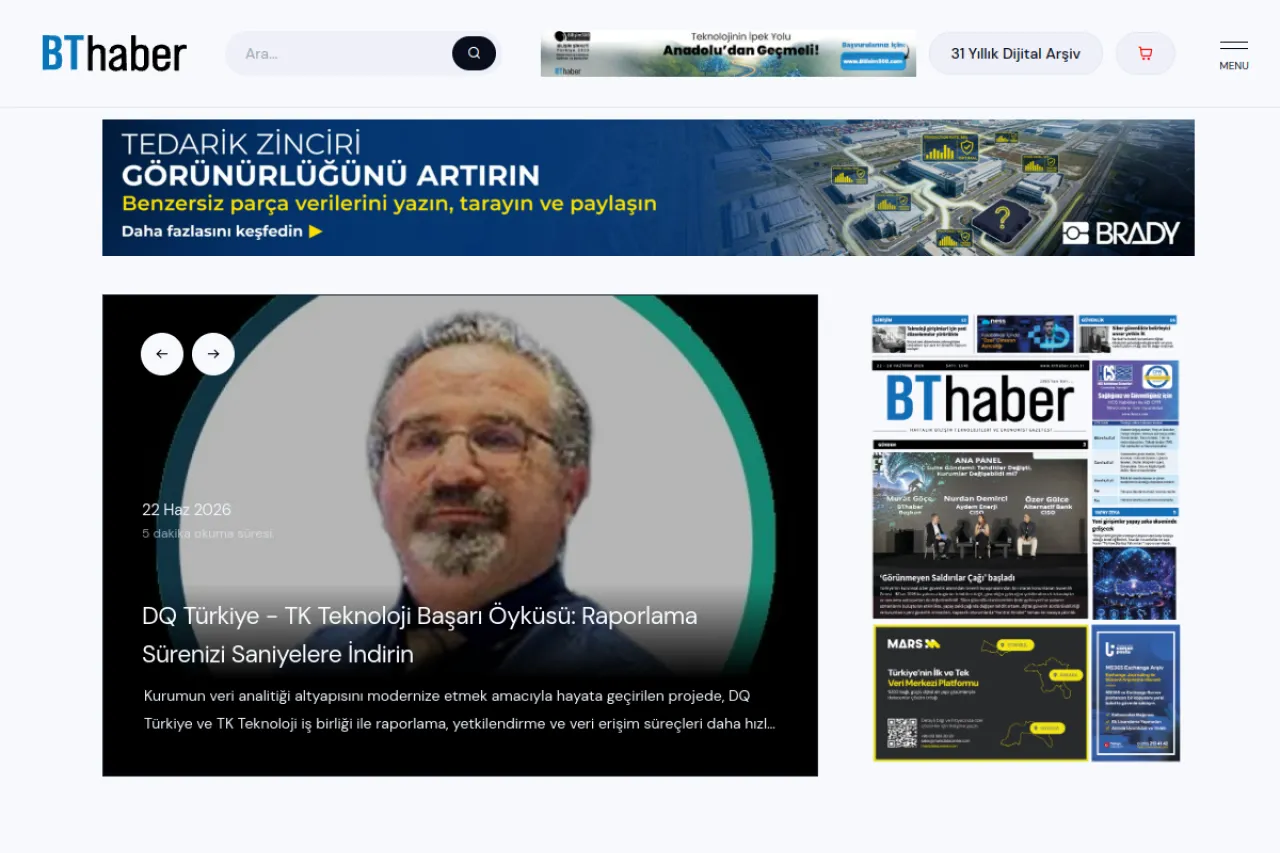 bthaber.com web sitesi ekran görüntüsü - Haber - DA 33
