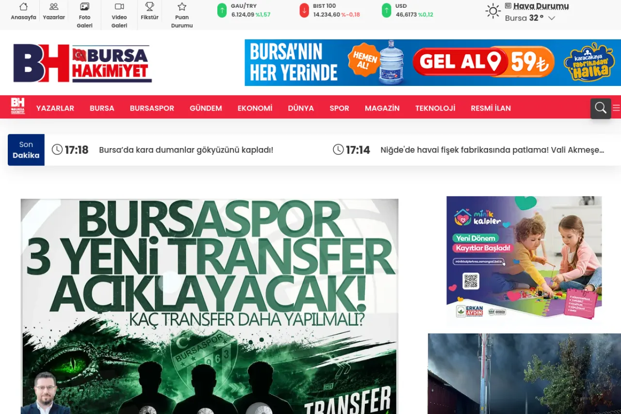 bursahakimiyet.com.tr web sitesi ekran görüntüsü - DA 53