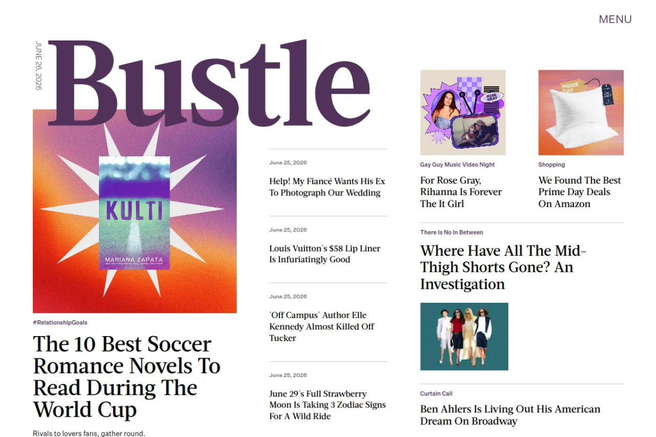 bustle.com web sitesi ekran görüntüsü - Haber - DA 91
