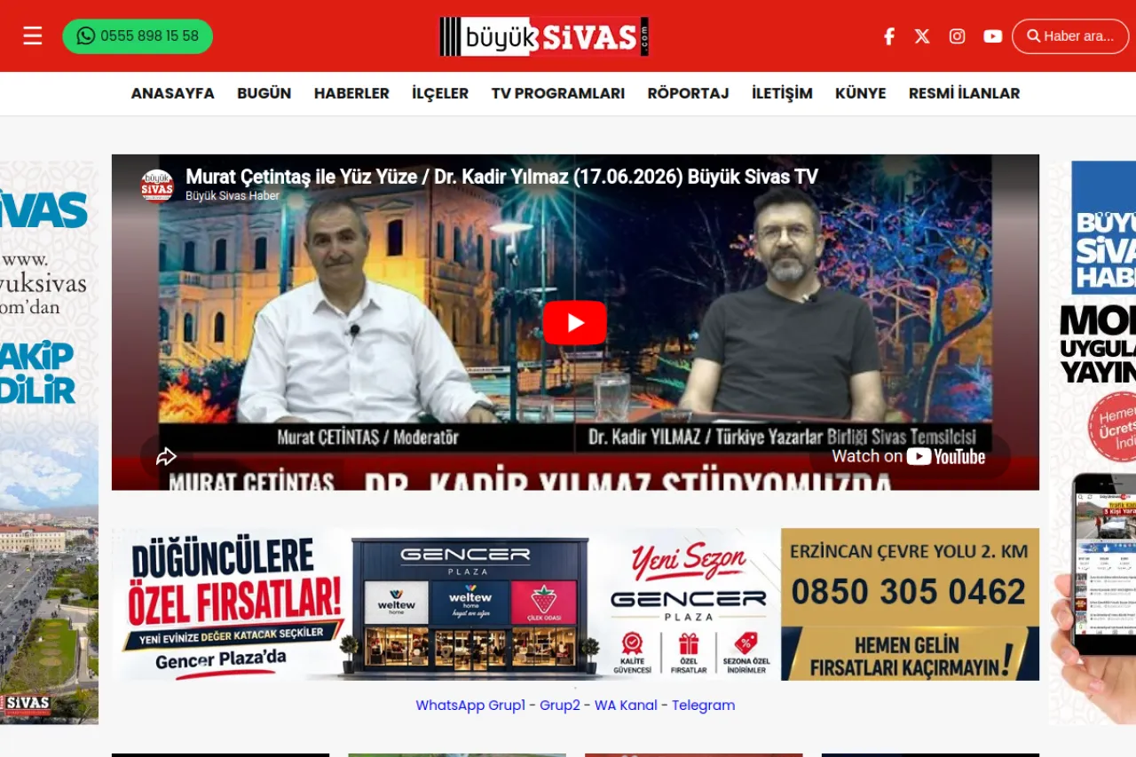 buyuksivas.com web sitesi ekran görüntüsü - DA 30