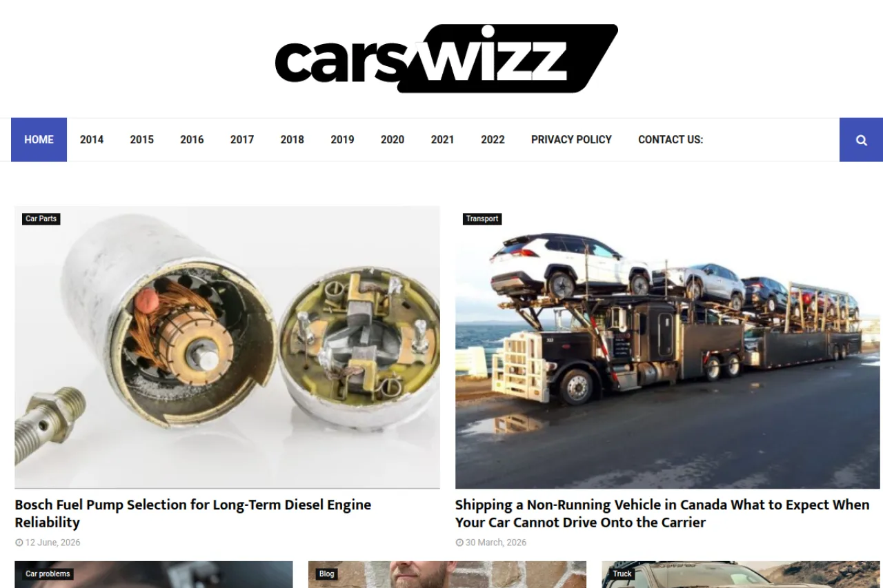 carswizz.com web sitesi ekran görüntüsü - Otomotiv - DA 66