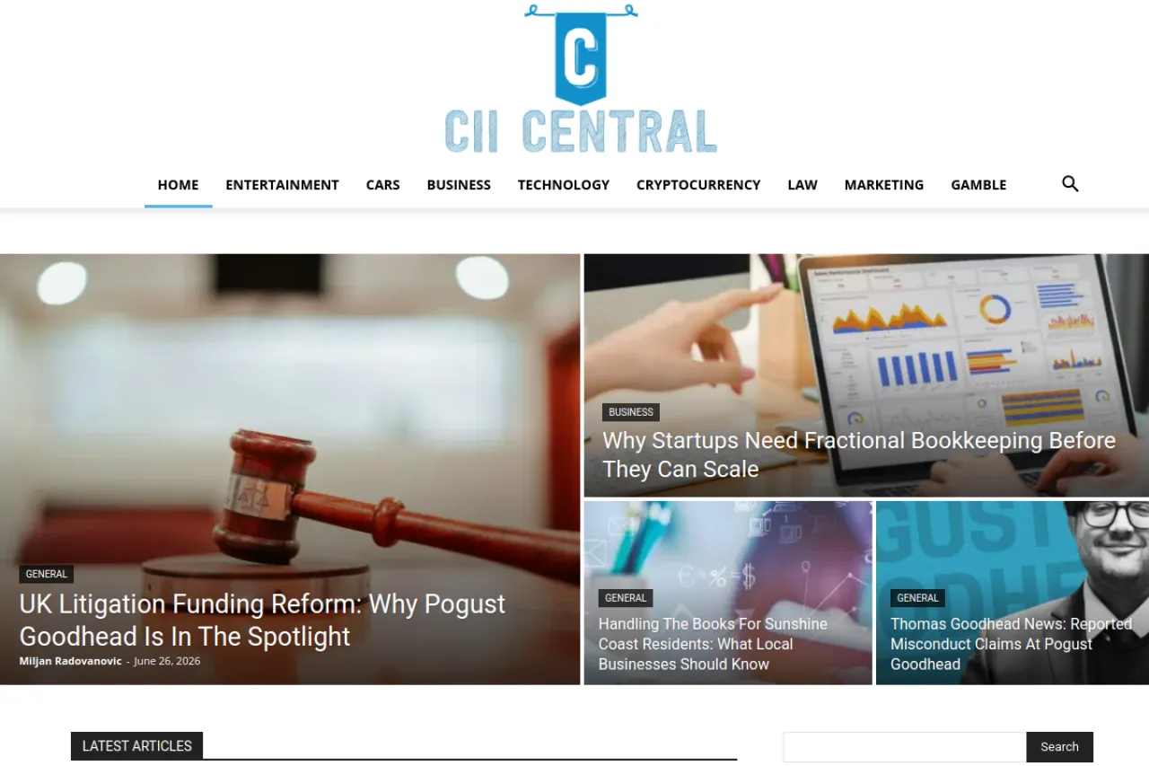 ciicentral.com web sitesi ekran görüntüsü - DA 58