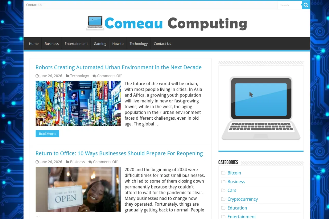 comeaucomputing.com web sitesi ekran görüntüsü - DA 56
