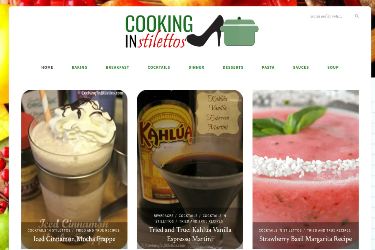 cookinginstilettos.com web sitesi ekran görüntüsü - DA 71