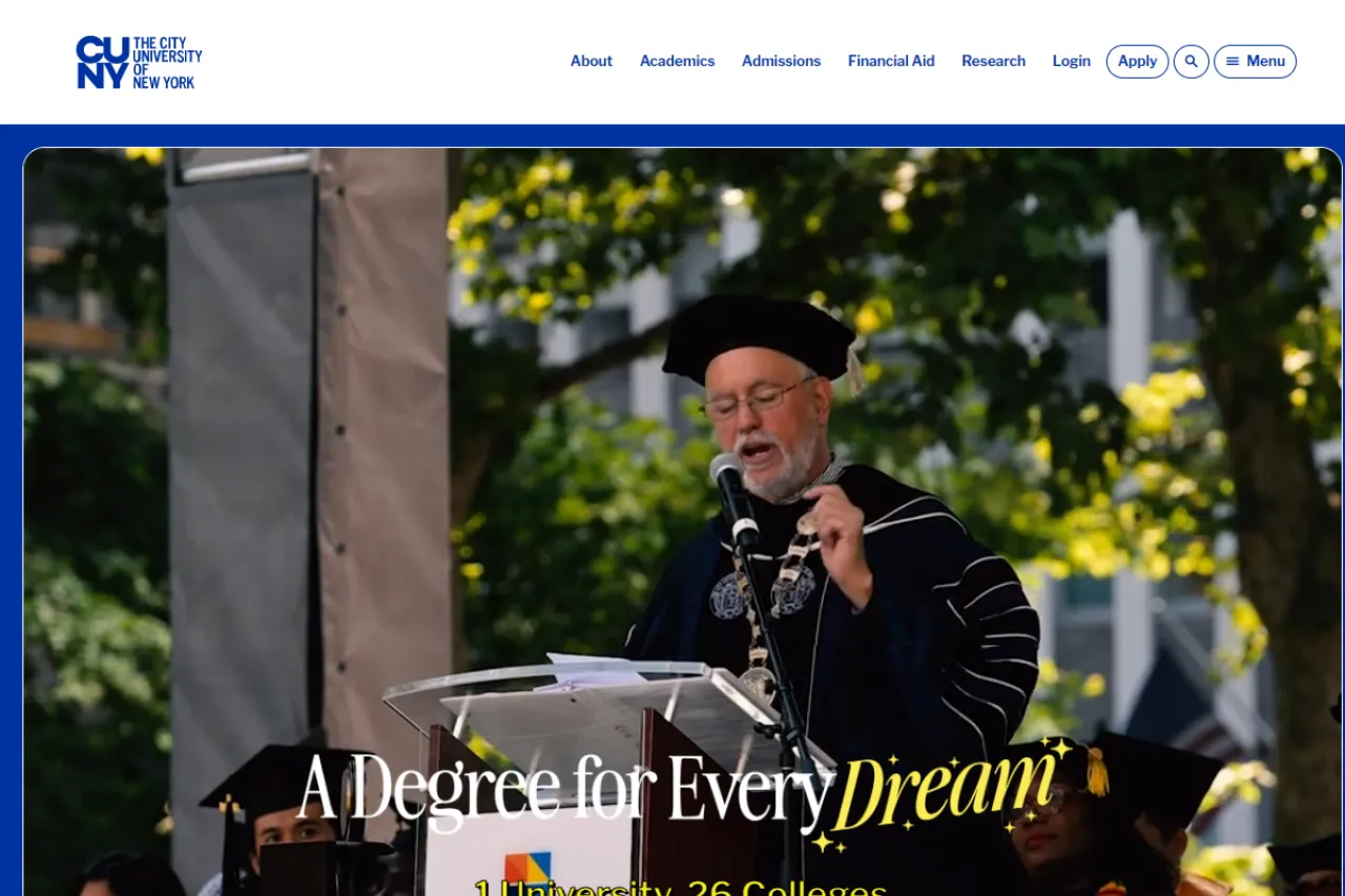 cuny.edu web sitesi ekran görüntüsü - Haber - DA 88