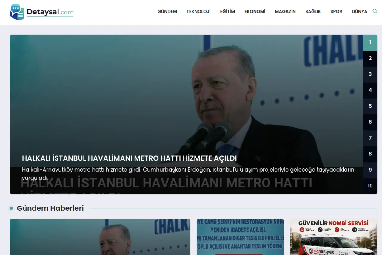 detaysal.com web sitesi ekran görüntüsü - DA 37