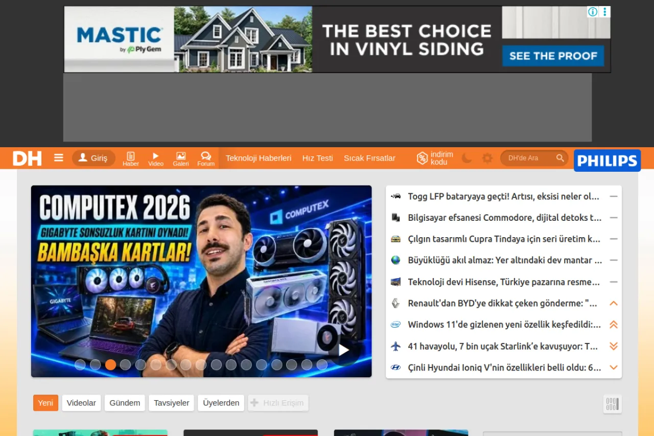 donanimhaber.com web sitesi ekran görüntüsü - Haber - DA 62