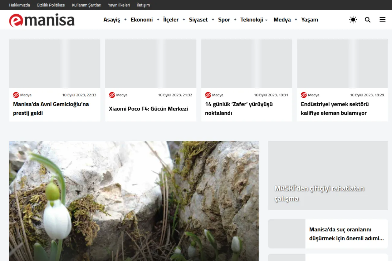 e-manisa.com.tr web sitesi ekran görüntüsü - DA 19