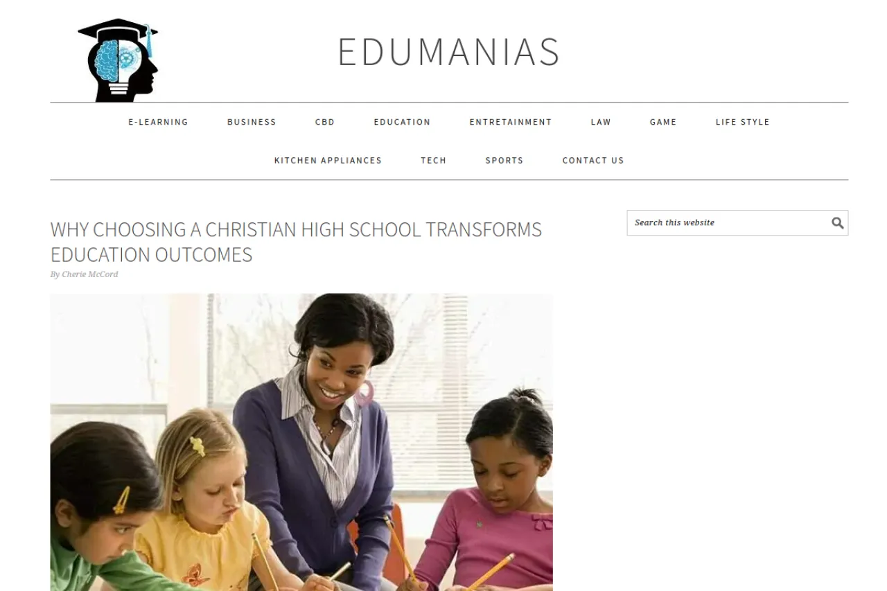 edumanias.com web sitesi ekran görüntüsü - DA 55