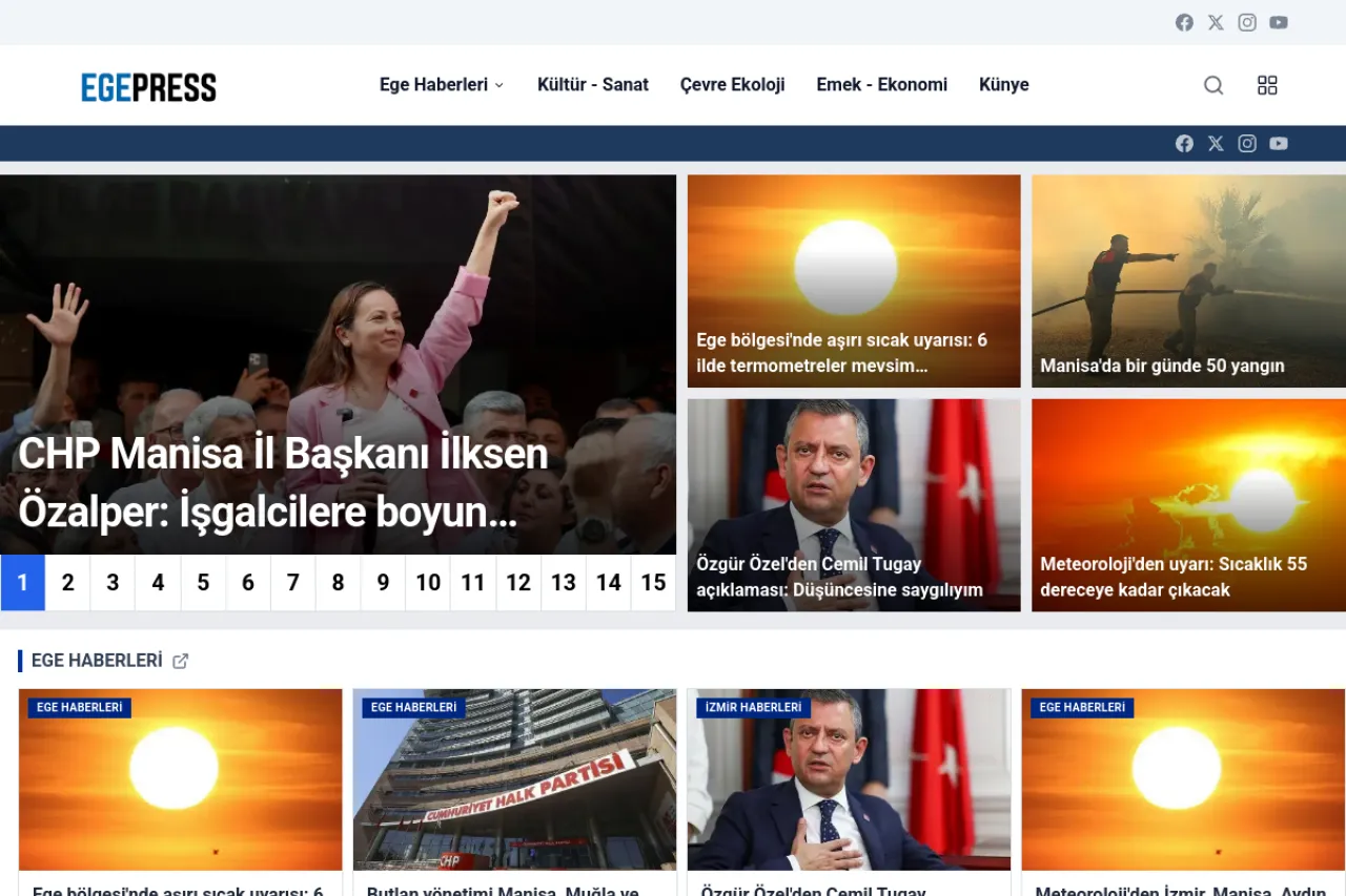 egepress.com.tr web sitesi ekran görüntüsü - Haber - DA 16