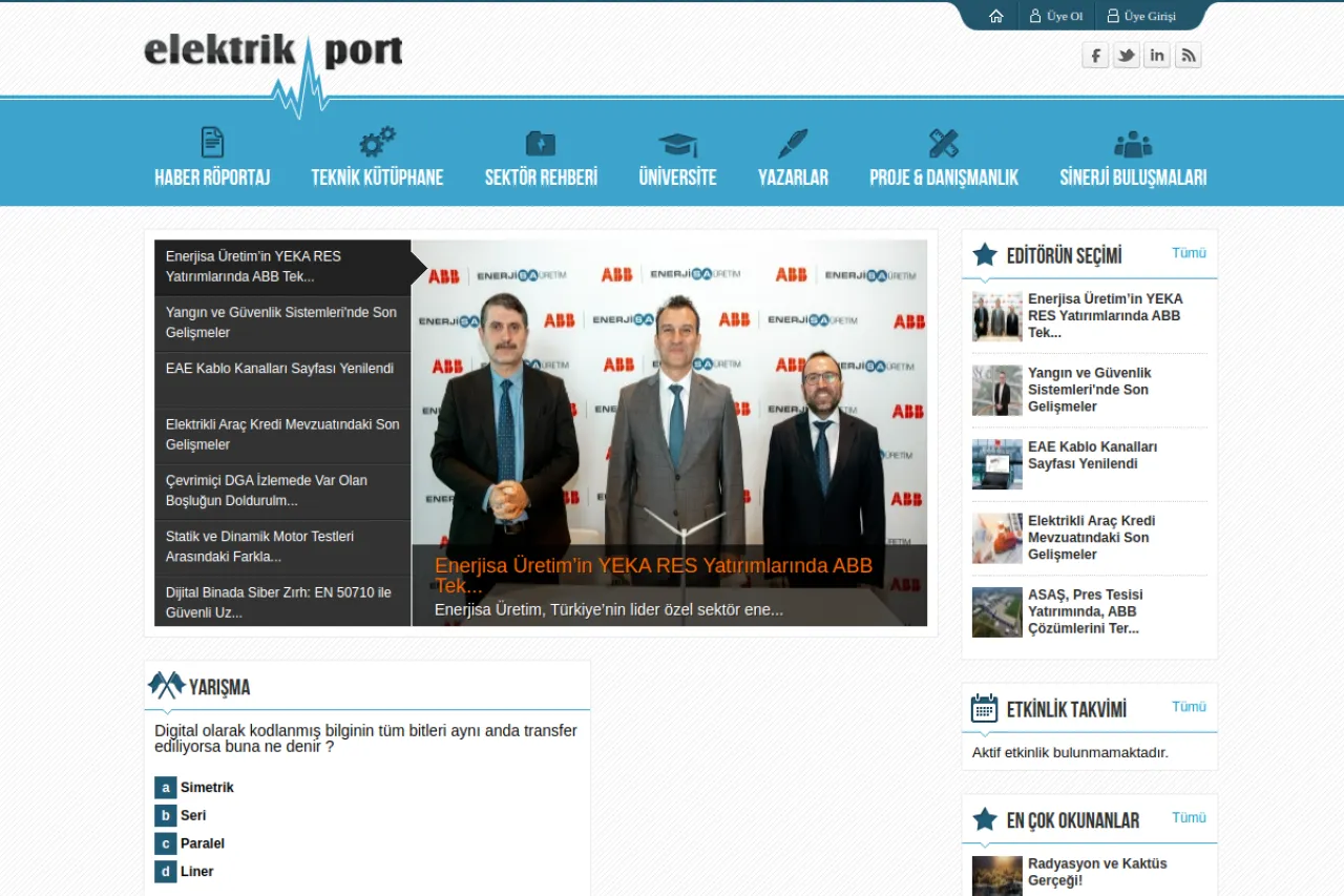 elektrikport.com web sitesi ekran görüntüsü - DA 36