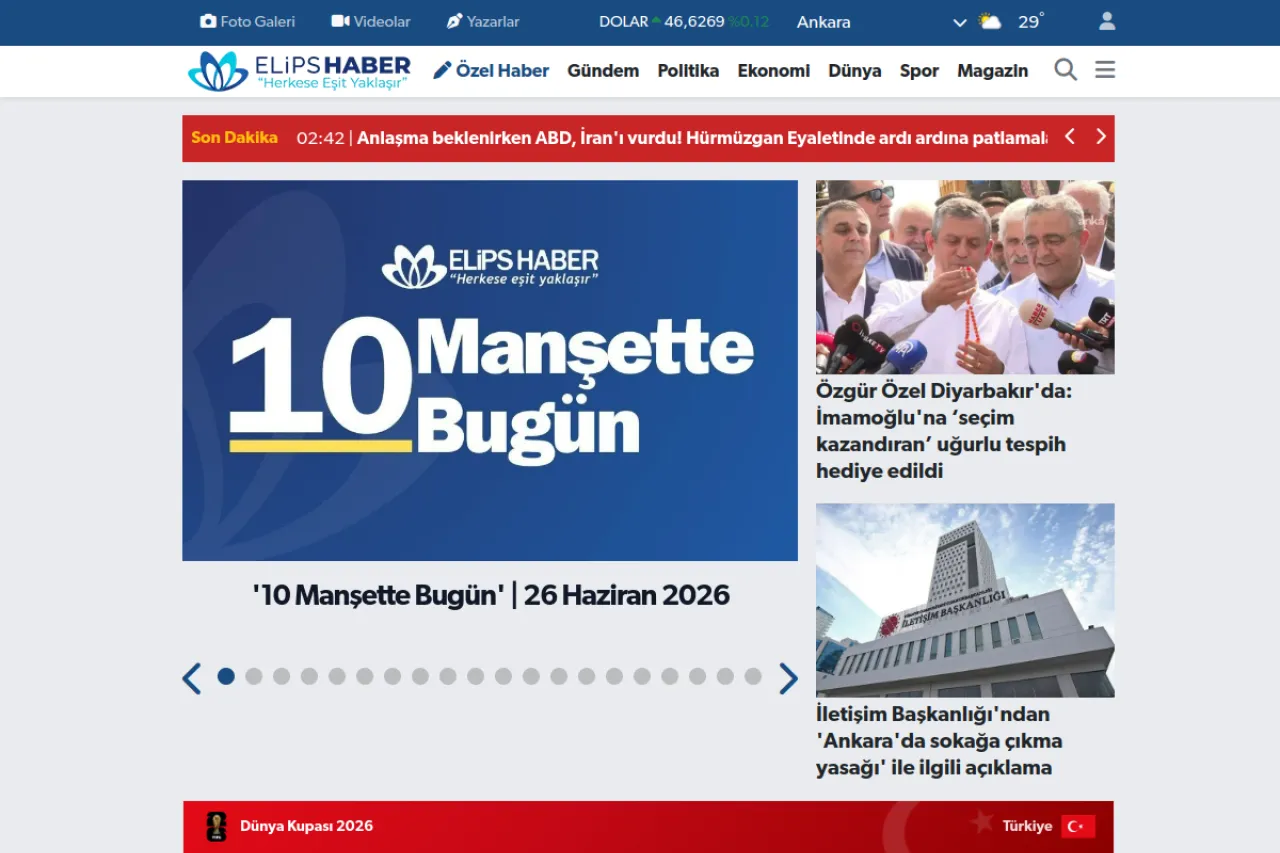 elipshaber.com web sitesi ekran görüntüsü - Haber - DA 35