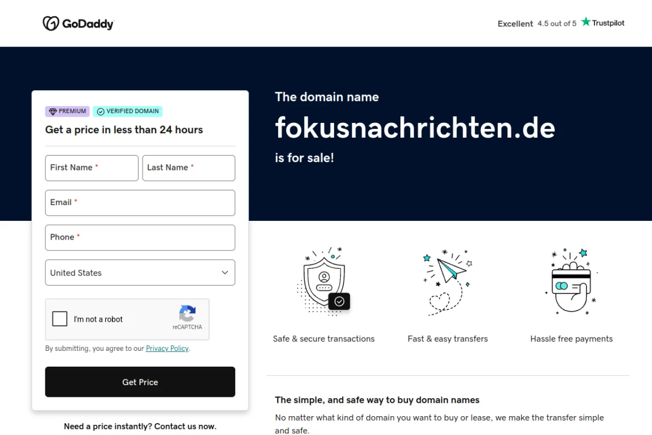 fokusnachrichten.de web sitesi ekran görüntüsü - DA 1