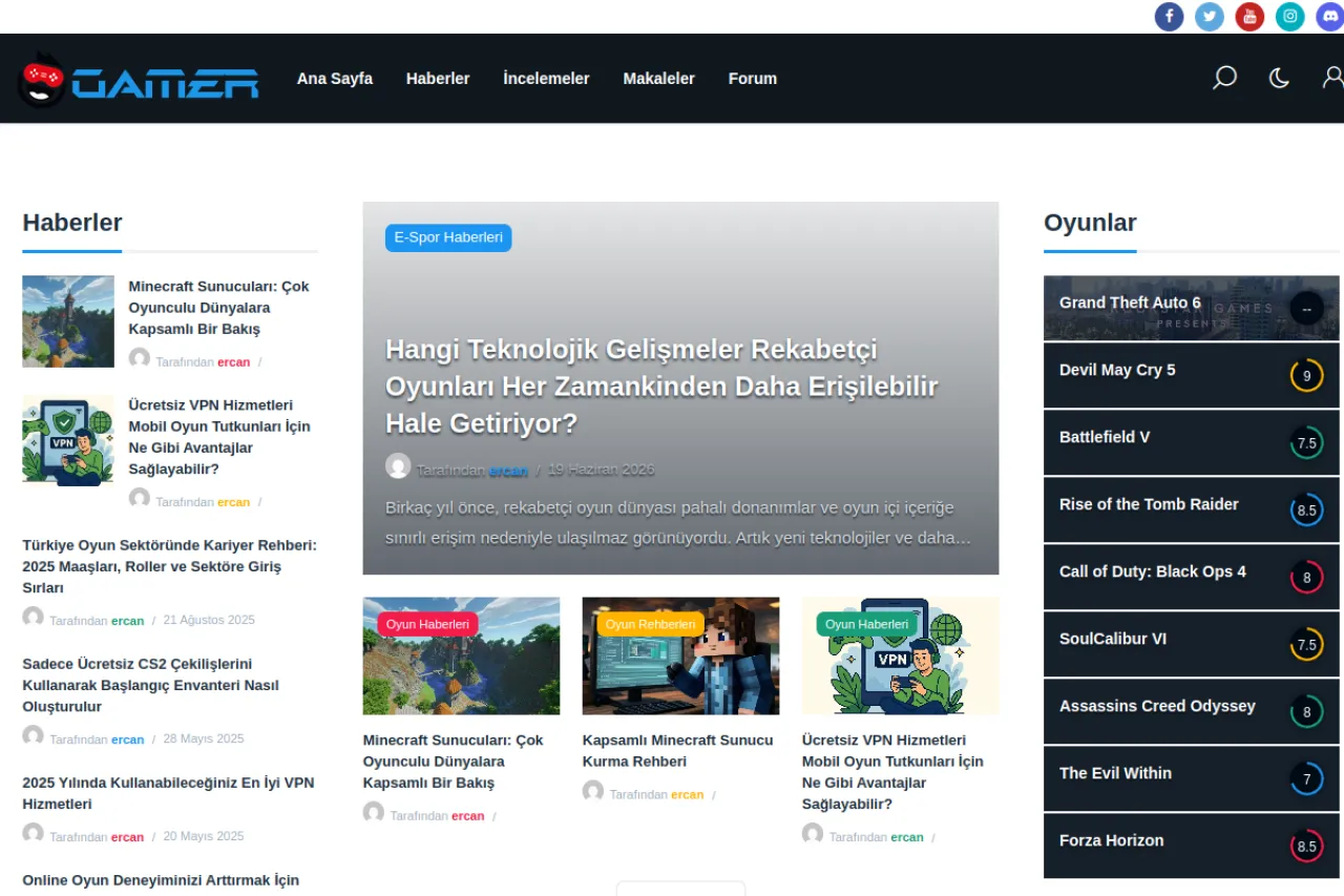 gamer.com.tr web sitesi ekran görüntüsü - DA 39
