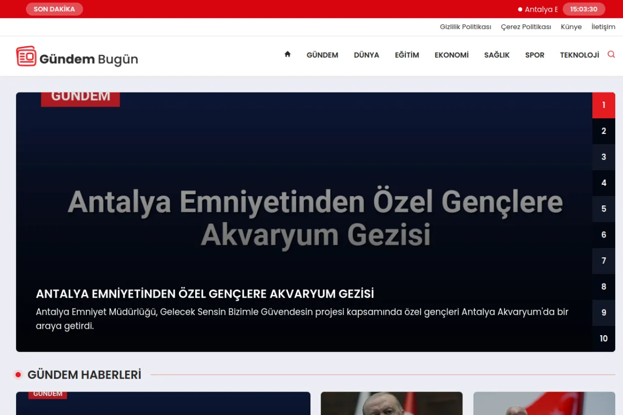gundembugun.com web sitesi ekran görüntüsü - DA 36