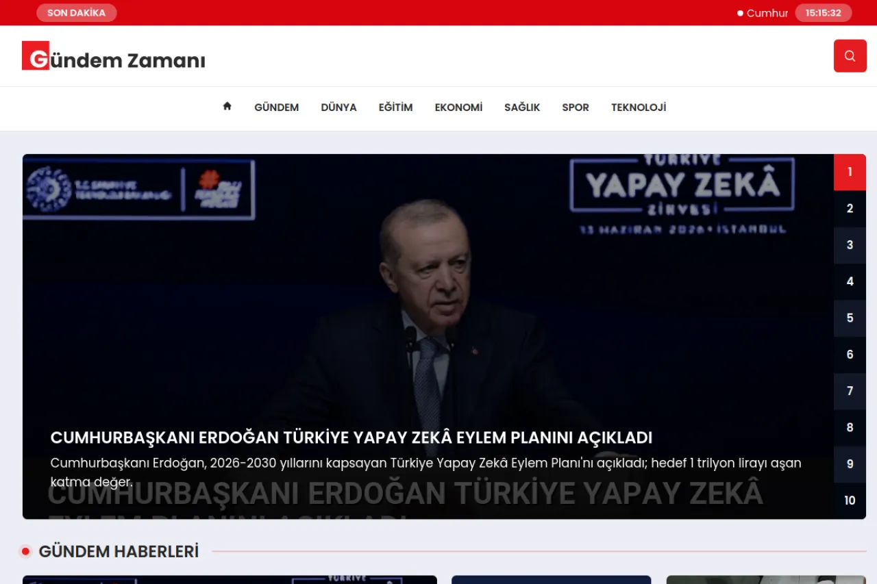 gundemzamani.com web sitesi ekran görüntüsü - DA 35
