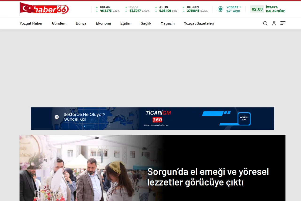 haber66.com.tr web sitesi ekran görüntüsü - Haber - DA 55