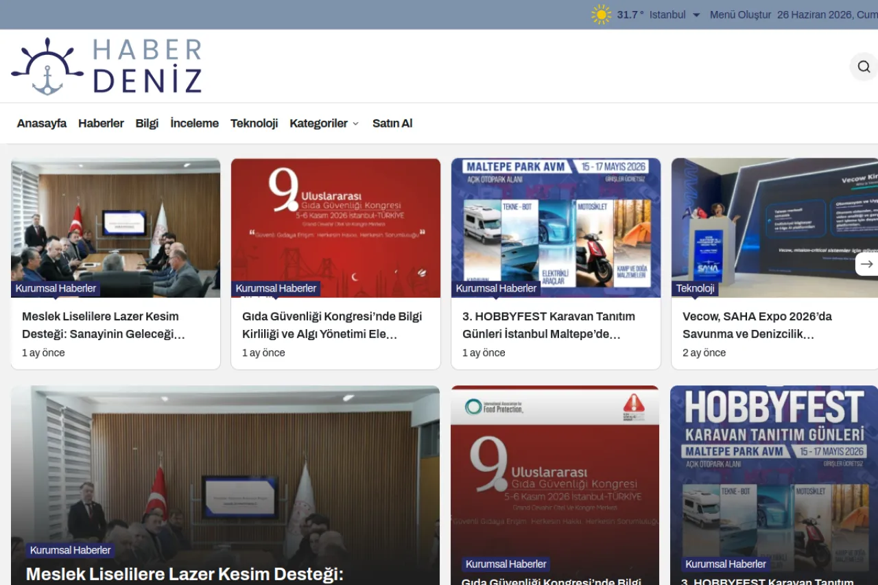 haberdeniz.com web sitesi ekran görüntüsü - Haber - DA 4