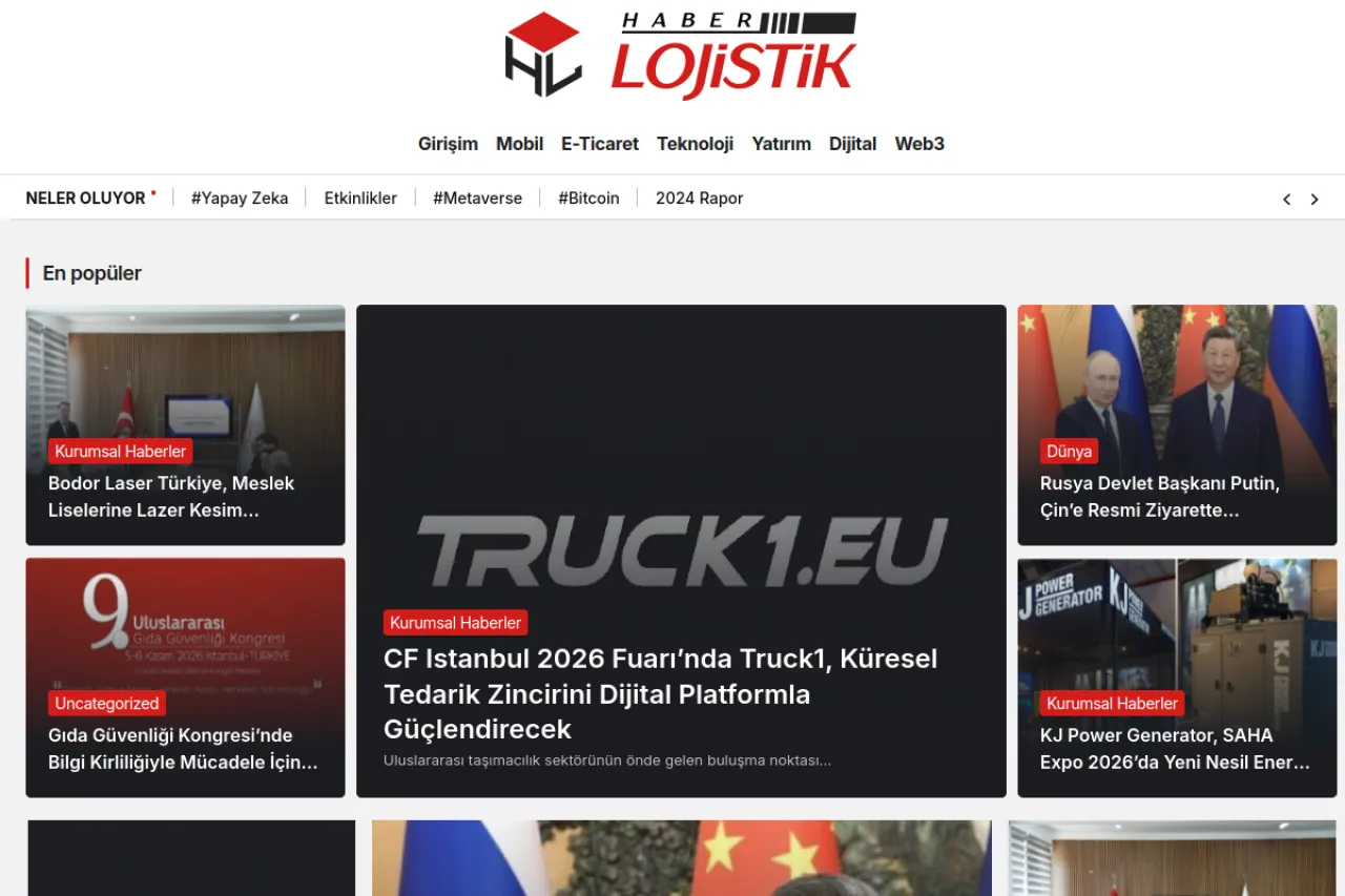 haberlojistik.com web sitesi ekran görüntüsü - Haber - DA 6