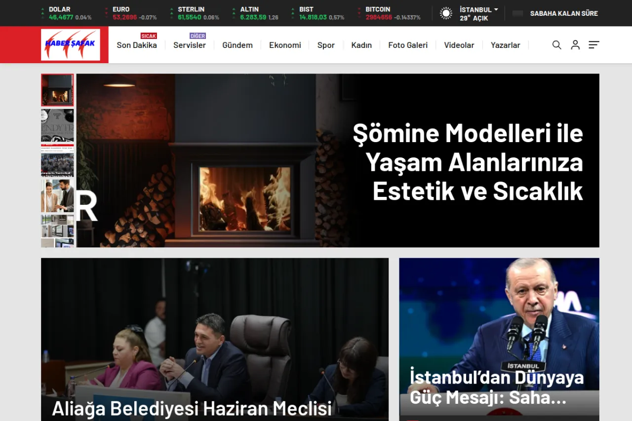 habersafak.com web sitesi ekran görüntüsü - Haber - DA 54