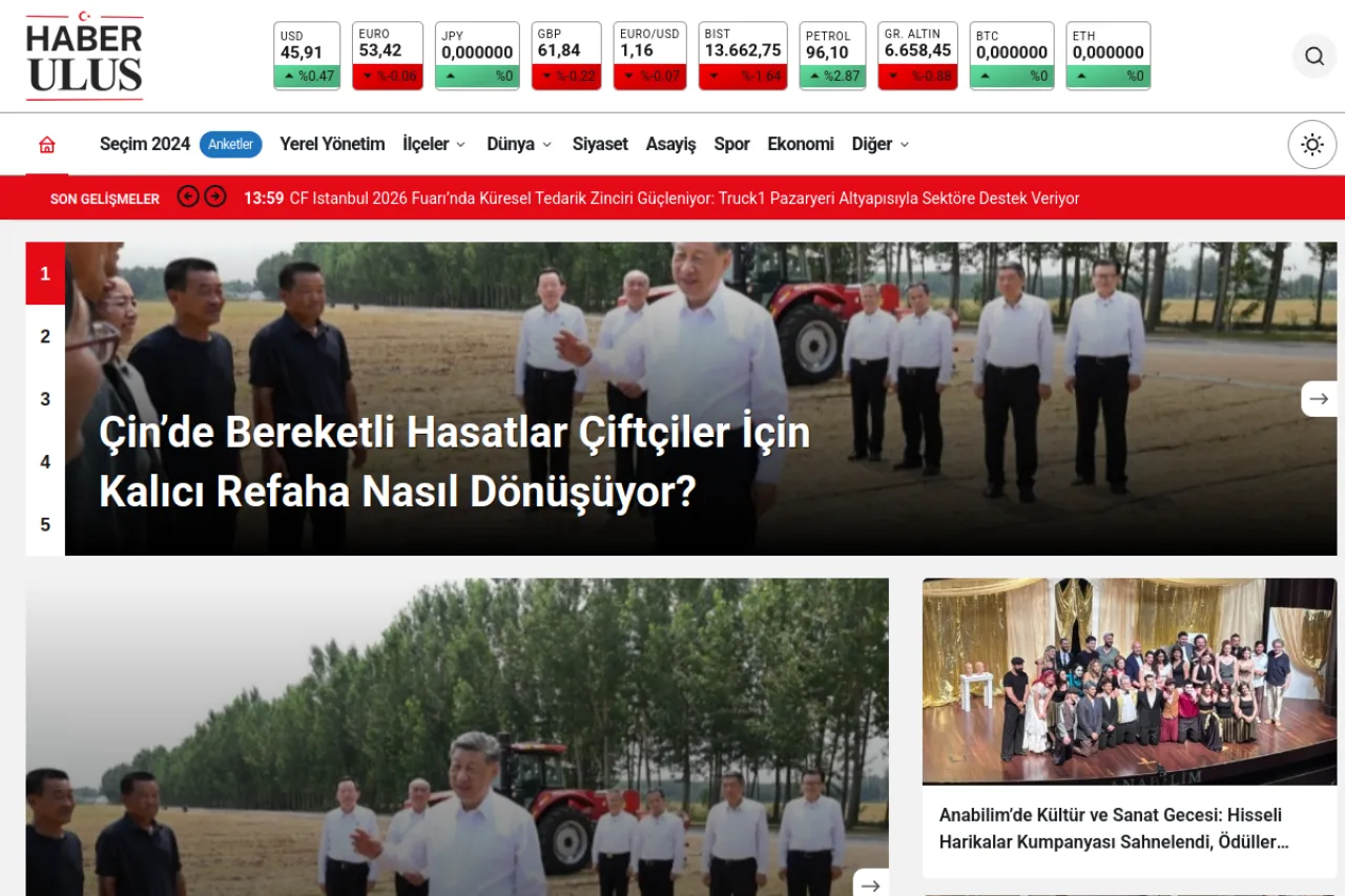 haberulus.com web sitesi ekran görüntüsü - Haber - DA 2