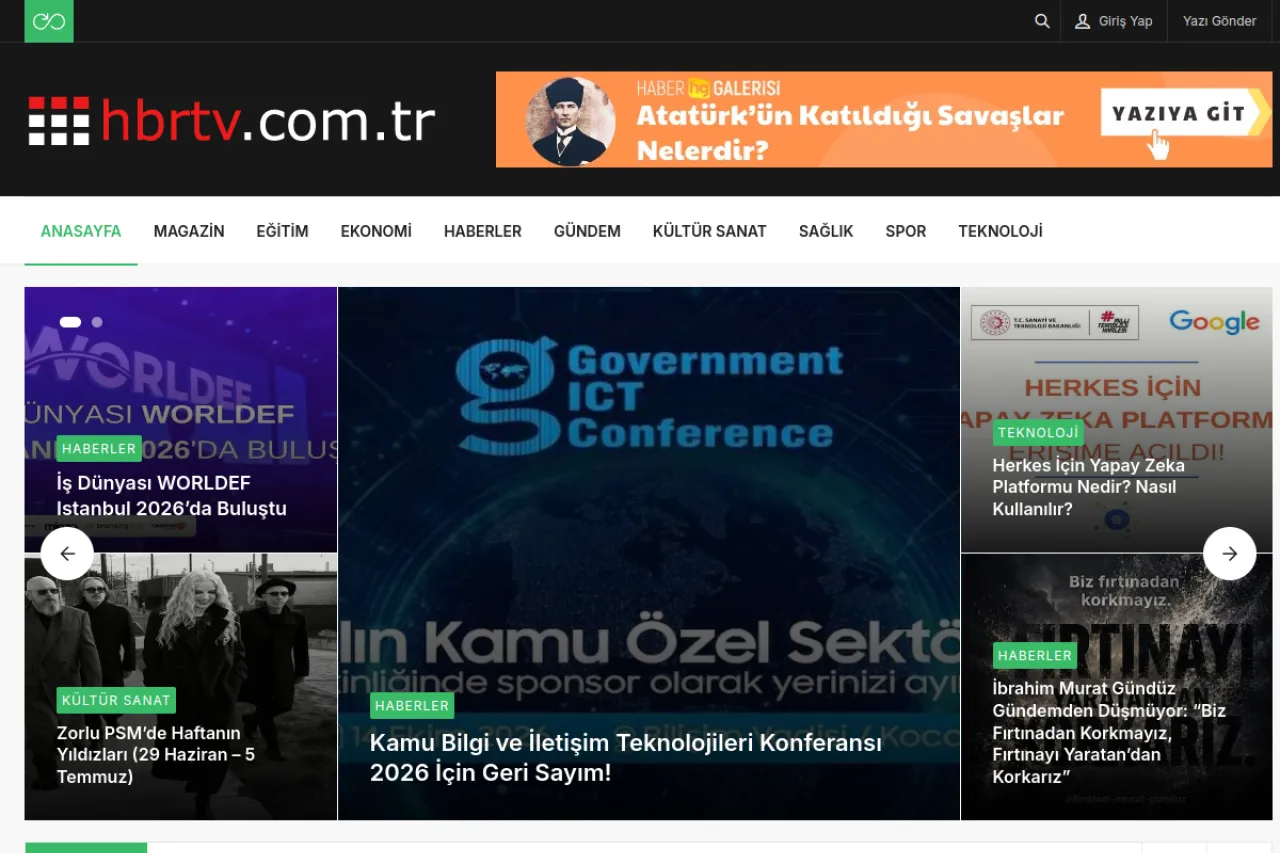 hbrtv.com.tr web sitesi ekran görüntüsü - DA 54