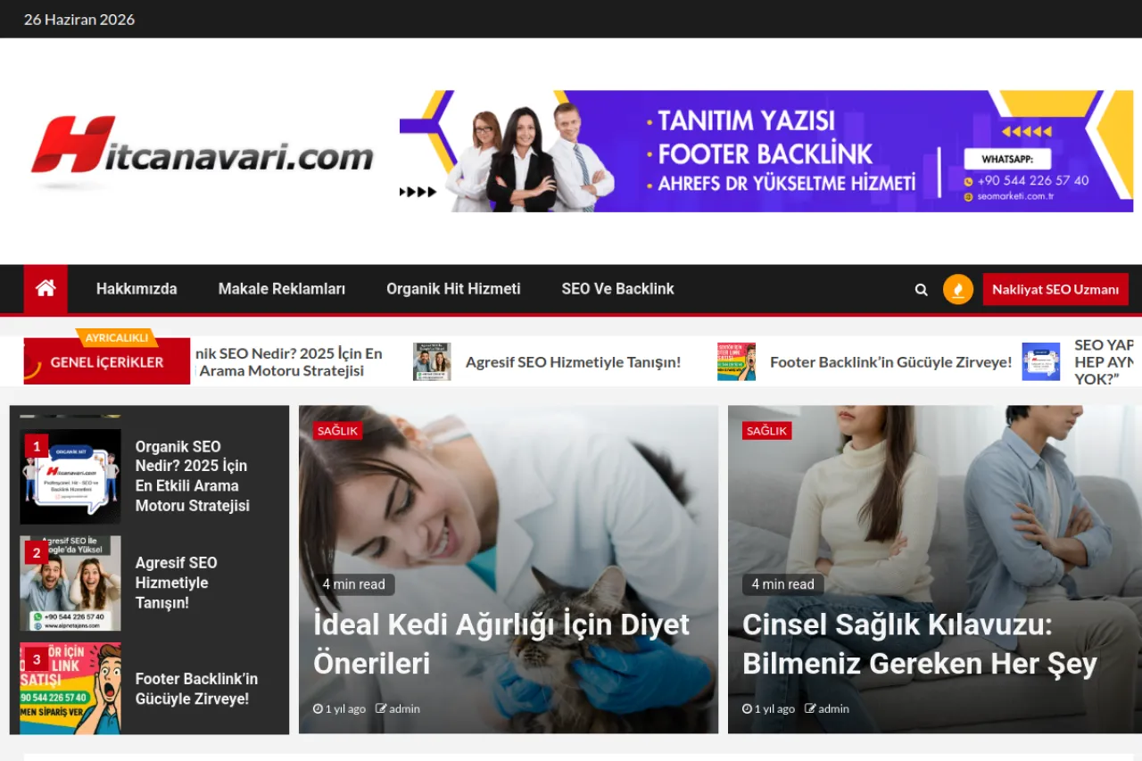 hitcanavari.com web sitesi ekran görüntüsü - DA 58