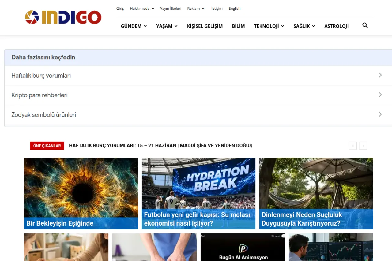 indigodergisi.com web sitesi ekran görüntüsü - DA 46