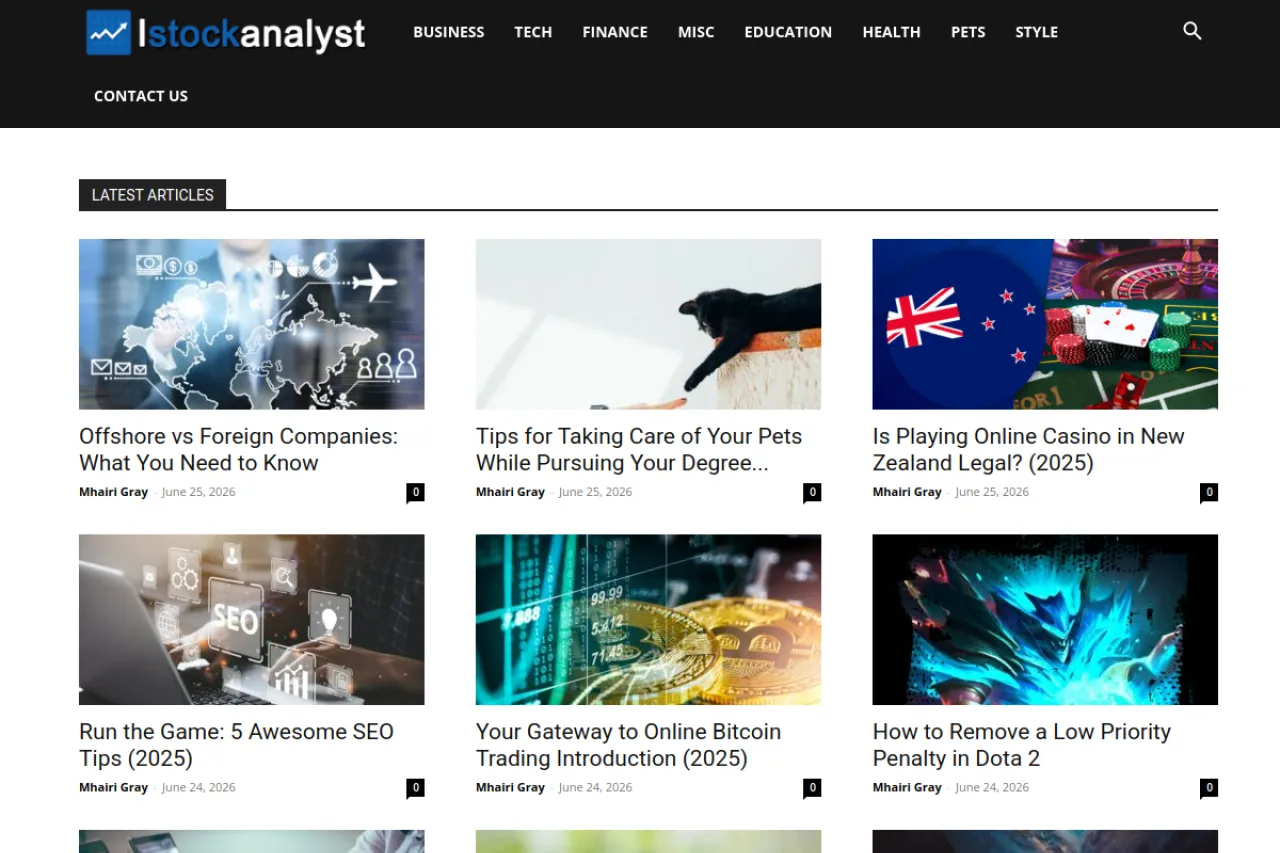 istockanalyst.com web sitesi ekran görüntüsü - Ekonomi - DA 72