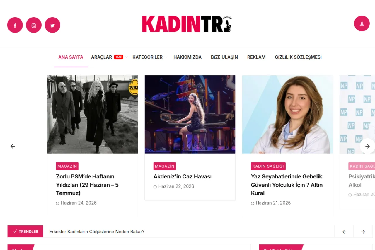 kadintr.com.tr web sitesi ekran görüntüsü - Yaşam - DA 55