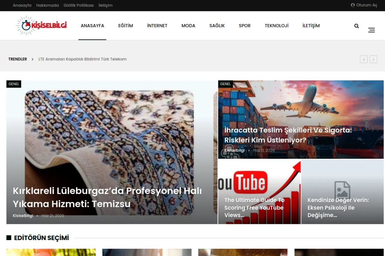 kisiselbilgi.com web sitesi ekran görüntüsü - DA 54