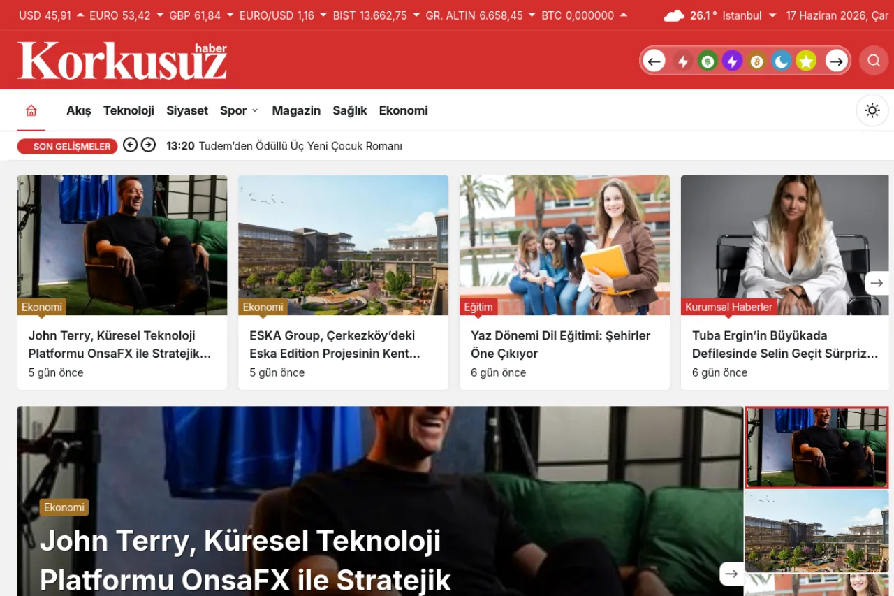 korkusuzhaber.com web sitesi ekran görüntüsü - Haber - DA 3