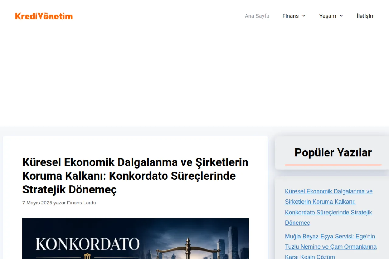 krediyonetim.net web sitesi ekran görüntüsü - Finans - DA 35
