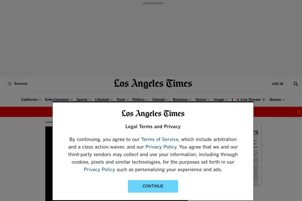 latimes.com web sitesi ekran görüntüsü - Haber - DA 93