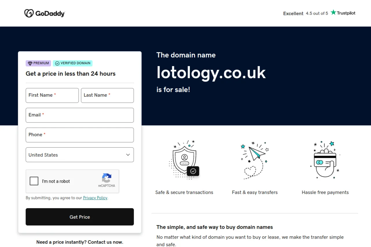 lotology.co.uk web sitesi ekran görüntüsü - DA 34