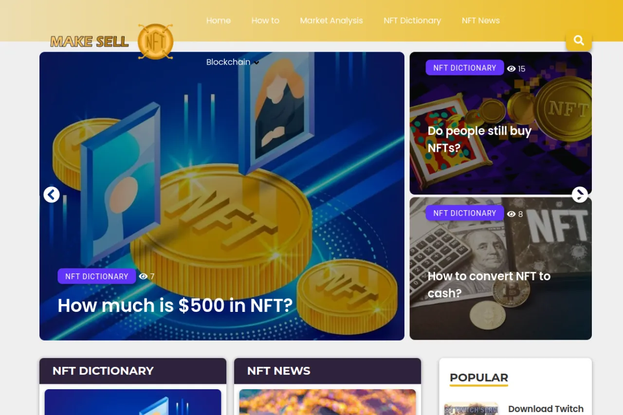 makesellnft.com web sitesi ekran görüntüsü - DA 54