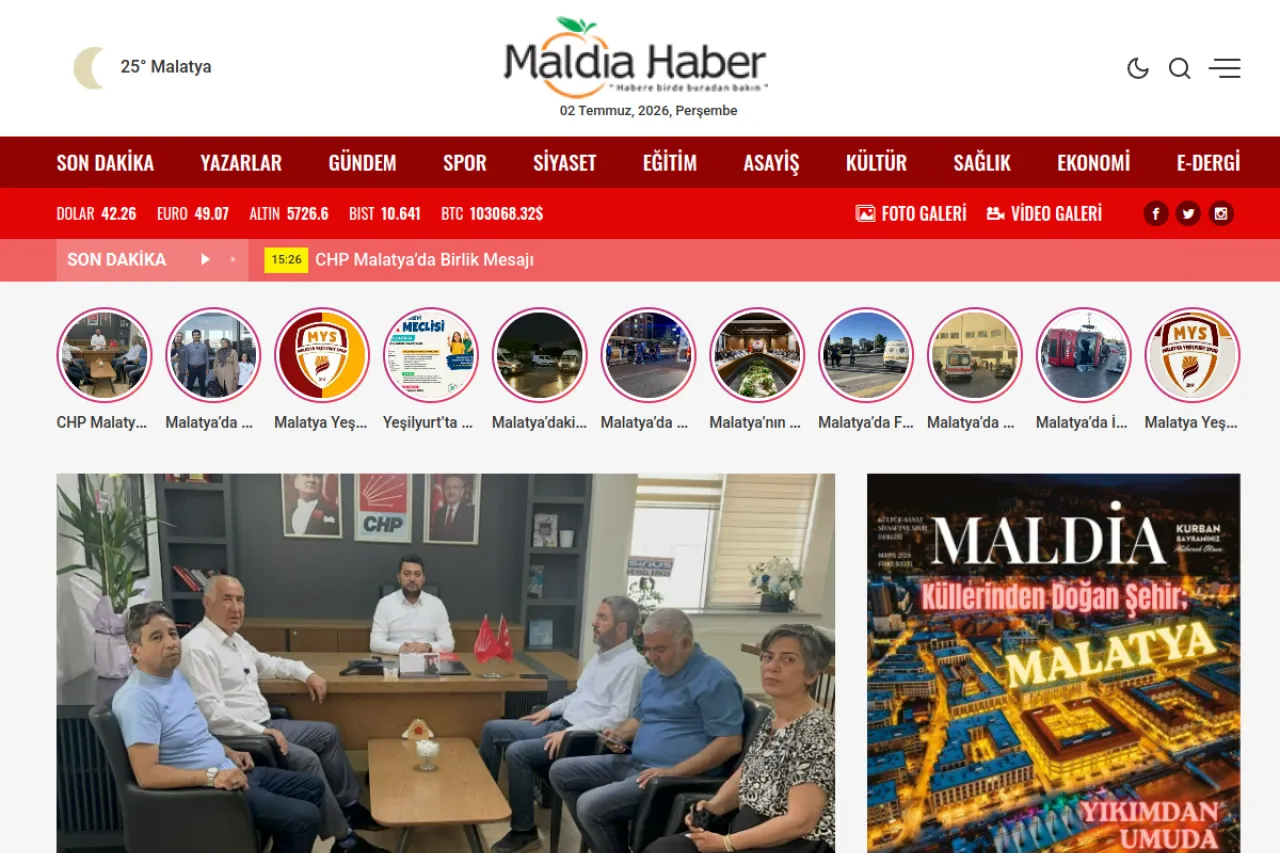 maldiahaber.com web sitesi ekran görüntüsü - Haber - DA 19