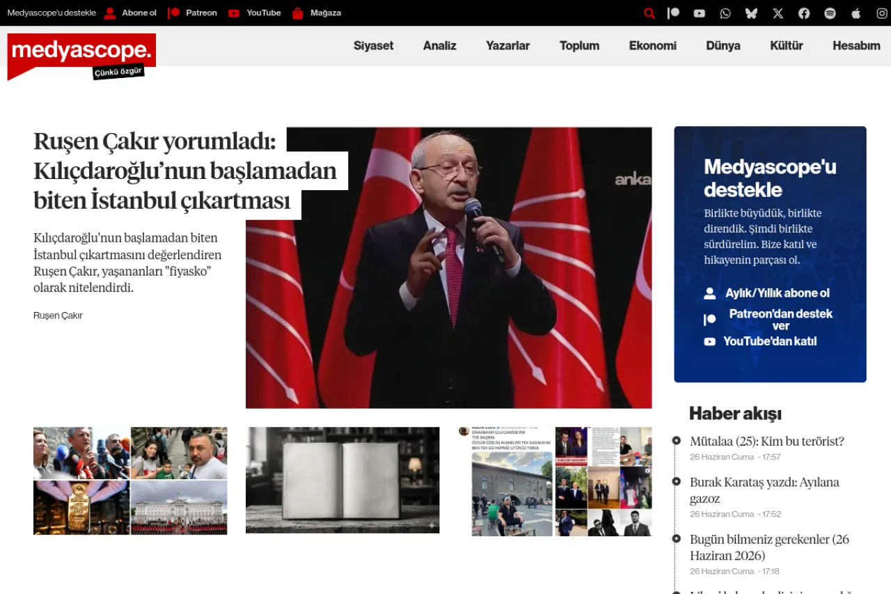 medyascope.tv web sitesi ekran görüntüsü - DA 53